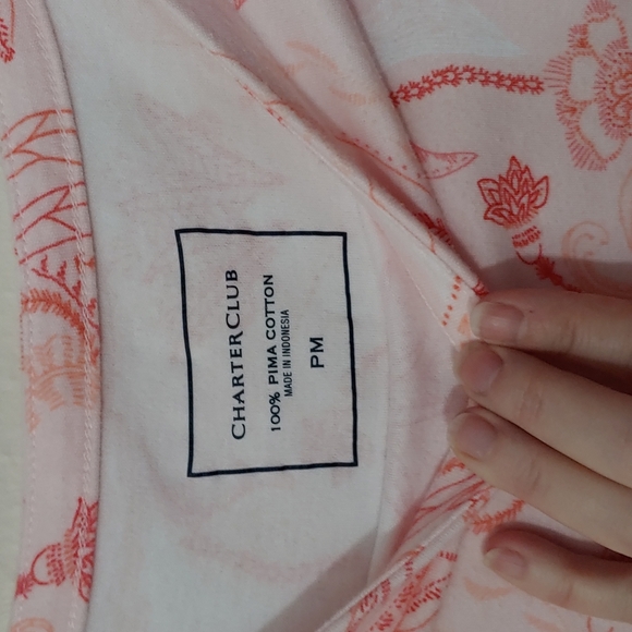 Charter Club Women's Petite Medium 100% Pima Cotton Tee - Picture 3 of 7